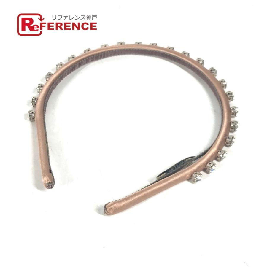 美品 MIUMIU ミュウミュウ パール ヘアアクセサリー ヘッドバンド ヘアバンド カチューシャ ブラック レディース【中古】 | miu miu