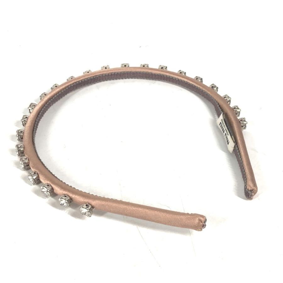 美品 MIUMIU ミュウミュウ パール ヘアアクセサリー ヘッドバンド ヘアバンド カチューシャ ブラック レディース【中古】 | miu miu | 01