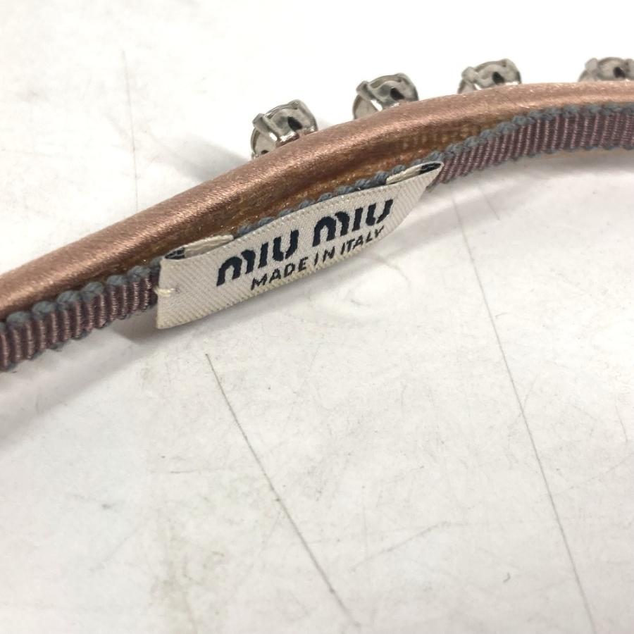 美品 MIUMIU ミュウミュウ パール ヘアアクセサリー ヘッドバンド ヘアバンド カチューシャ ブラック レディース【中古】 | miu miu | 02