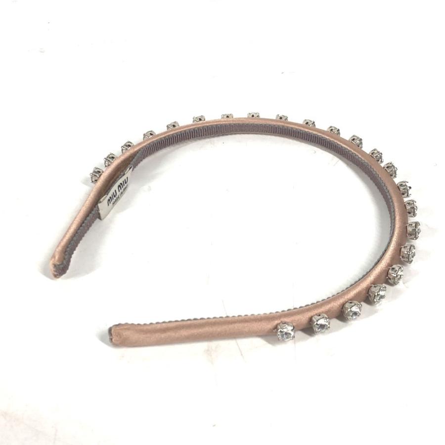 美品 MIUMIU ミュウミュウ パール ヘアアクセサリー ヘッドバンド ヘアバンド カチューシャ ブラック レディース【中古】 | miu miu | 03