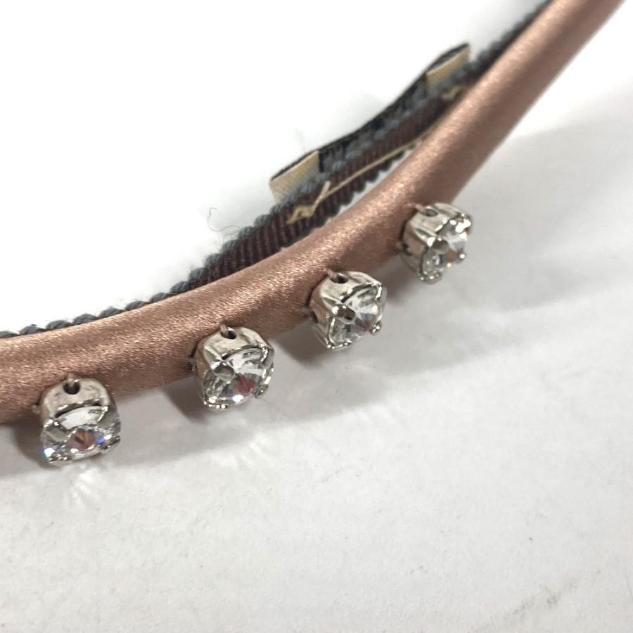 美品 MIUMIU ミュウミュウ パール ヘアアクセサリー ヘッドバンド ヘアバンド カチューシャ ブラック レディース【中古】 | miu miu | 08