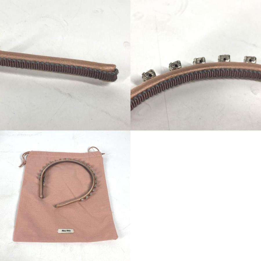 美品 MIUMIU ミュウミュウ パール ヘアアクセサリー ヘッドバンド ヘアバンド カチューシャ ブラック レディース【中古】 | miu miu | 09