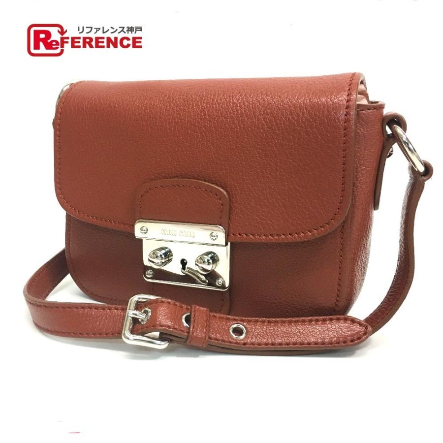 ミュウミュウ 5BH644 マドラス ロック金具 斜めがけバッグ レザー