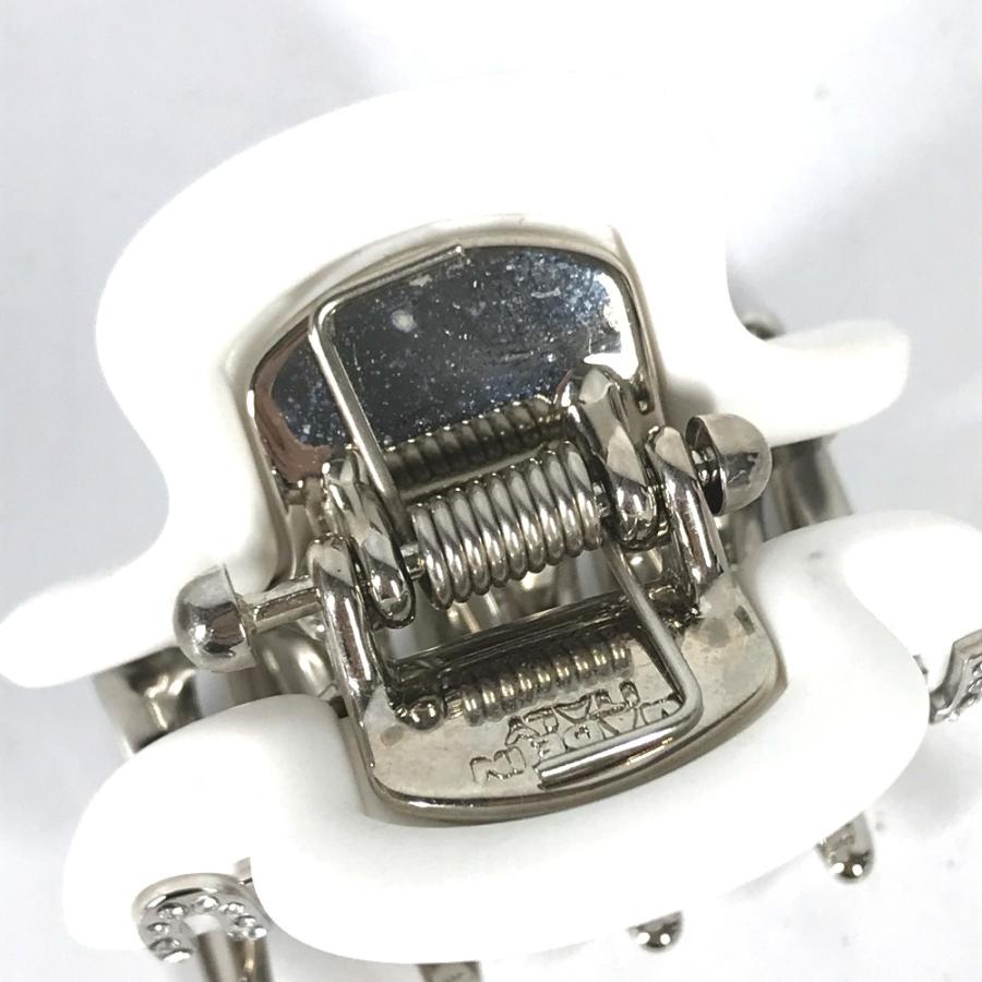 未使用 MIUMIU ミュウミュウ 5IF068 クリスタル ロゴ ラインストーン ヘアクリップ ヘアアクセサリー ヘアピン ホワイト【中古】 | miu miu | 02