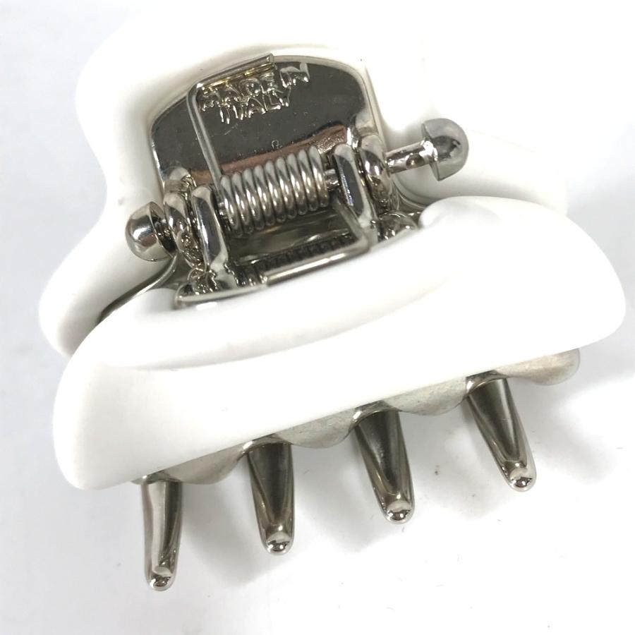 未使用 MIUMIU ミュウミュウ 5IF068 クリスタル ロゴ ラインストーン ヘアクリップ ヘアアクセサリー ヘアピン ホワイト【中古】 | miu miu | 05