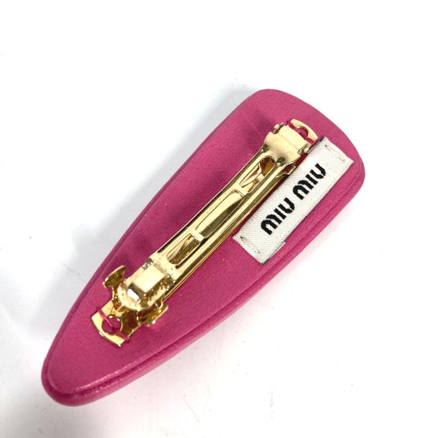 未使用 MIUMIU ミュウミュウ ロゴ ヘアアクセサリー ヘアピン ピンク レディース【中古】 | miu miu | 04