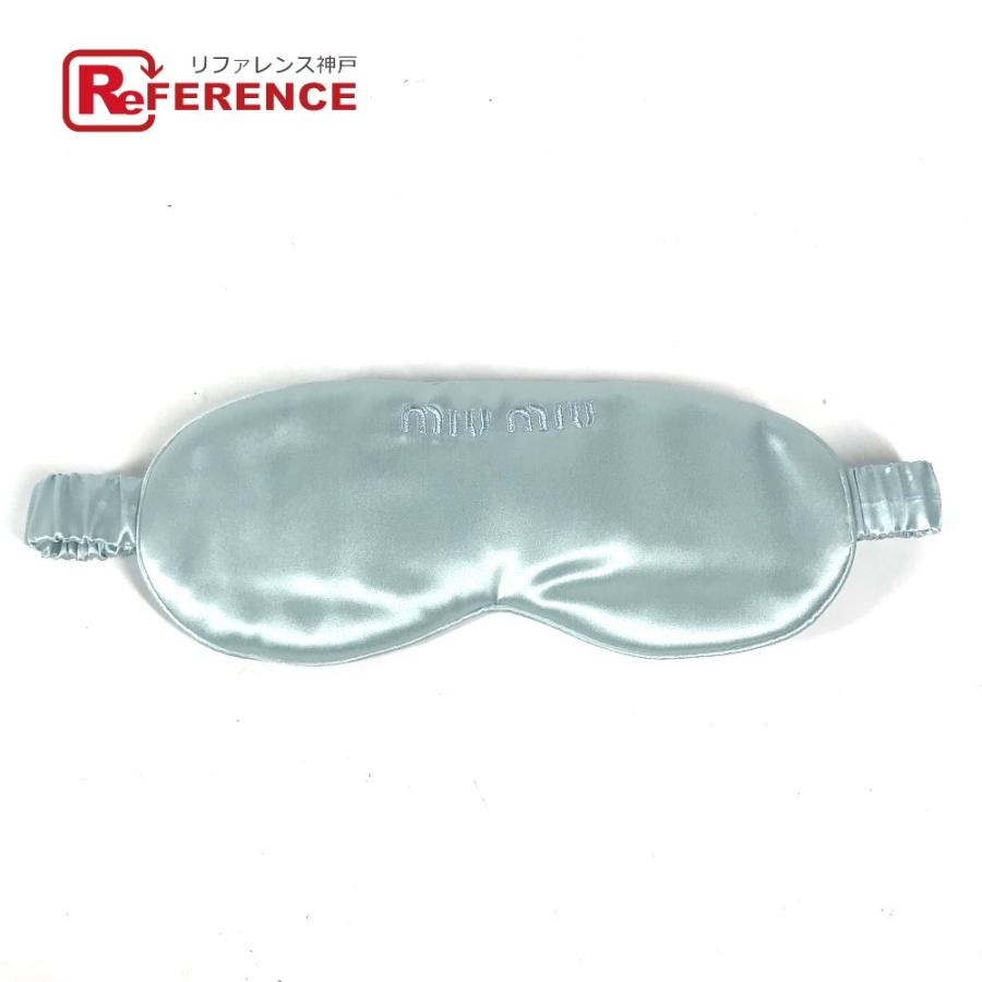 未使用 MIUMIU ミュウミュウ ロゴ アイマスク ブルー レディース【中古】 | miu miu