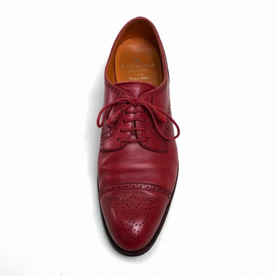 CARMINA カルミナ レースアップシューズ ストレートチップ メダリオン レザーシューズ メンズ レッド サイズ5 |  | 03