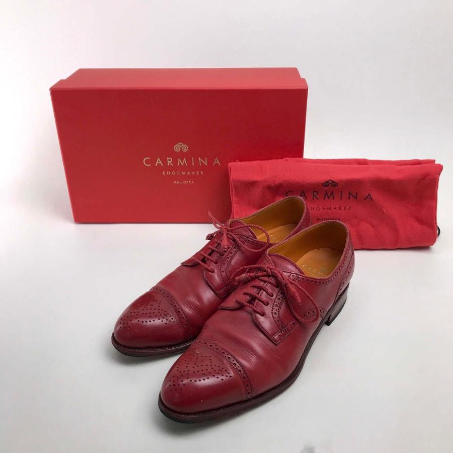 CARMINA カルミナ レースアップシューズ ストレートチップ メダリオン レザーシューズ メンズ レッド サイズ5 |  | 09