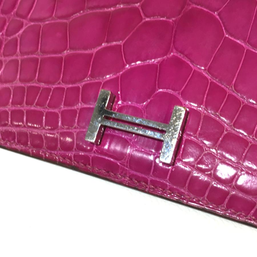 何でも揃う エルメス ベアン □J PINK アリゲーターFUCHSIA 何でも揃う エルメス ベアン □J PINK アリゲーターFUCHSIA