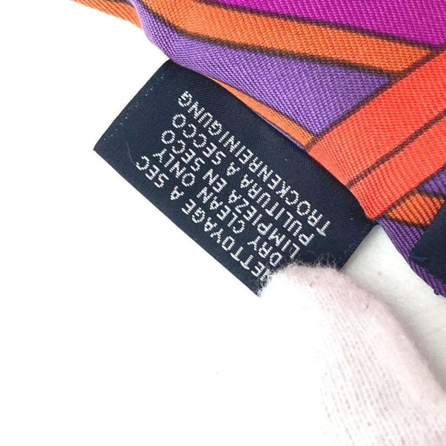 HERMES エルメス ツイルアップ Twill up バンドースカーフ スカーフ シルク ピンク レディース【中古】 | HERMES | 02
