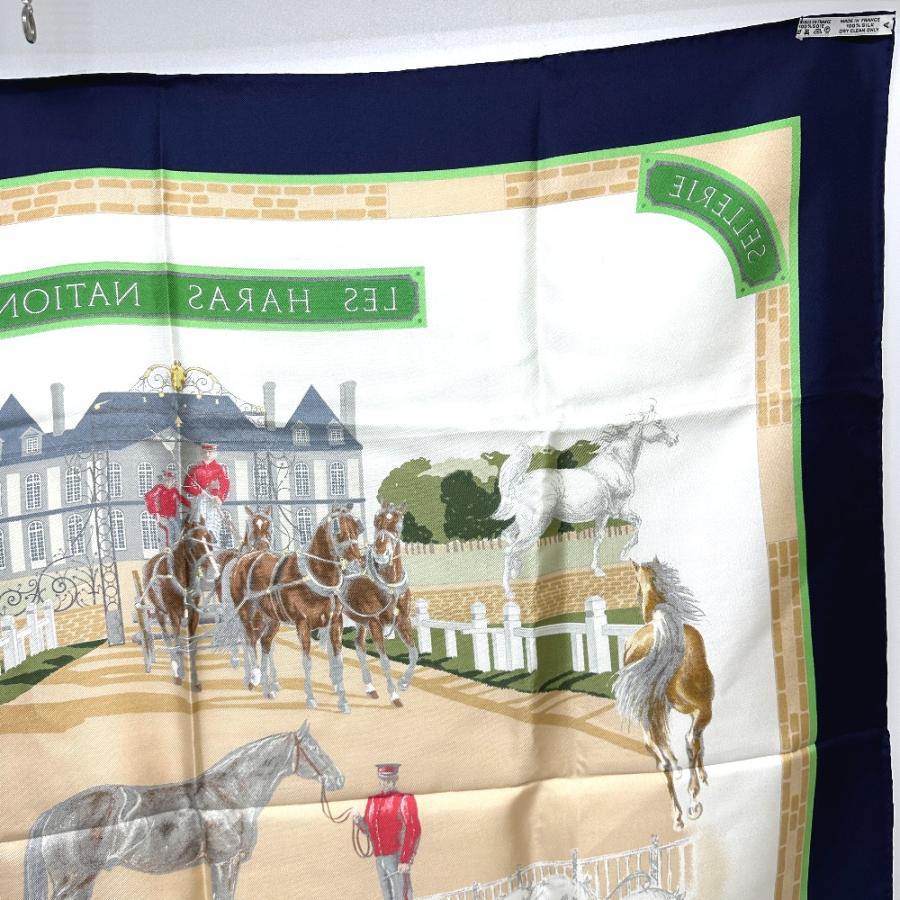 HERMES/エルメス カレ90 国立種馬飼育場 スカーフ シルク a_154 楽天市場】質屋 エルメス HERMES スカーフ カレ90 LES HARAS