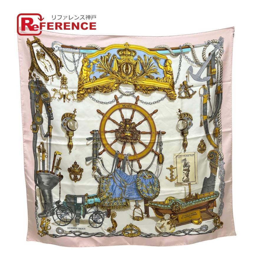 HERMES エルメス カレ90 MUSEE 美術館 カレ 90 スカーフ ピンク レディース【中古】 | HERMES