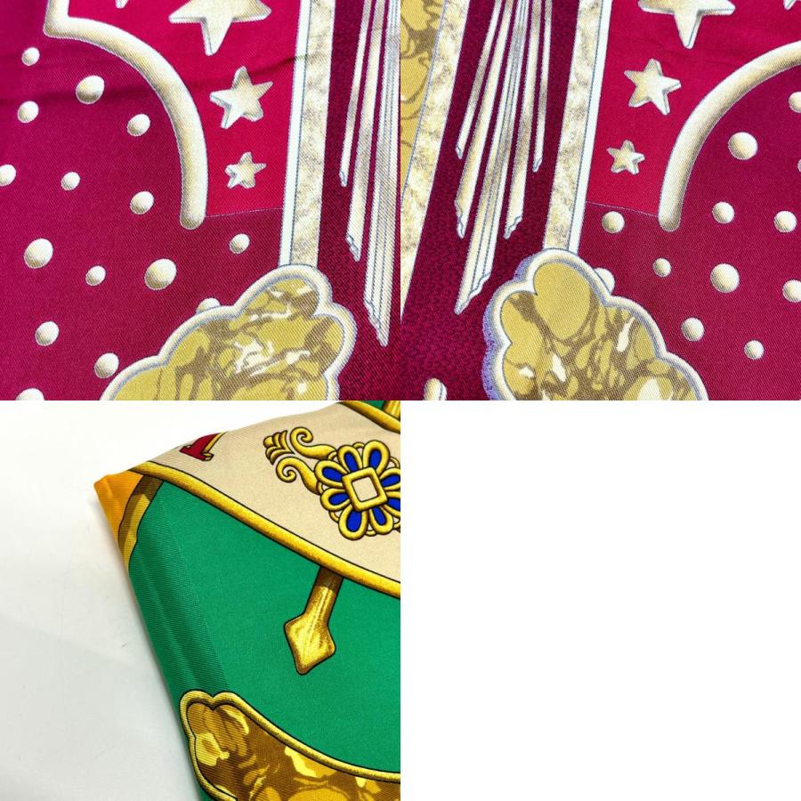 HERMES エルメス CARPE DIEM 今日一日を楽しむ 太陽 月 星 カレ90 カレ 90 スカーフ レッド レディース【中古】 | HERMES | 09