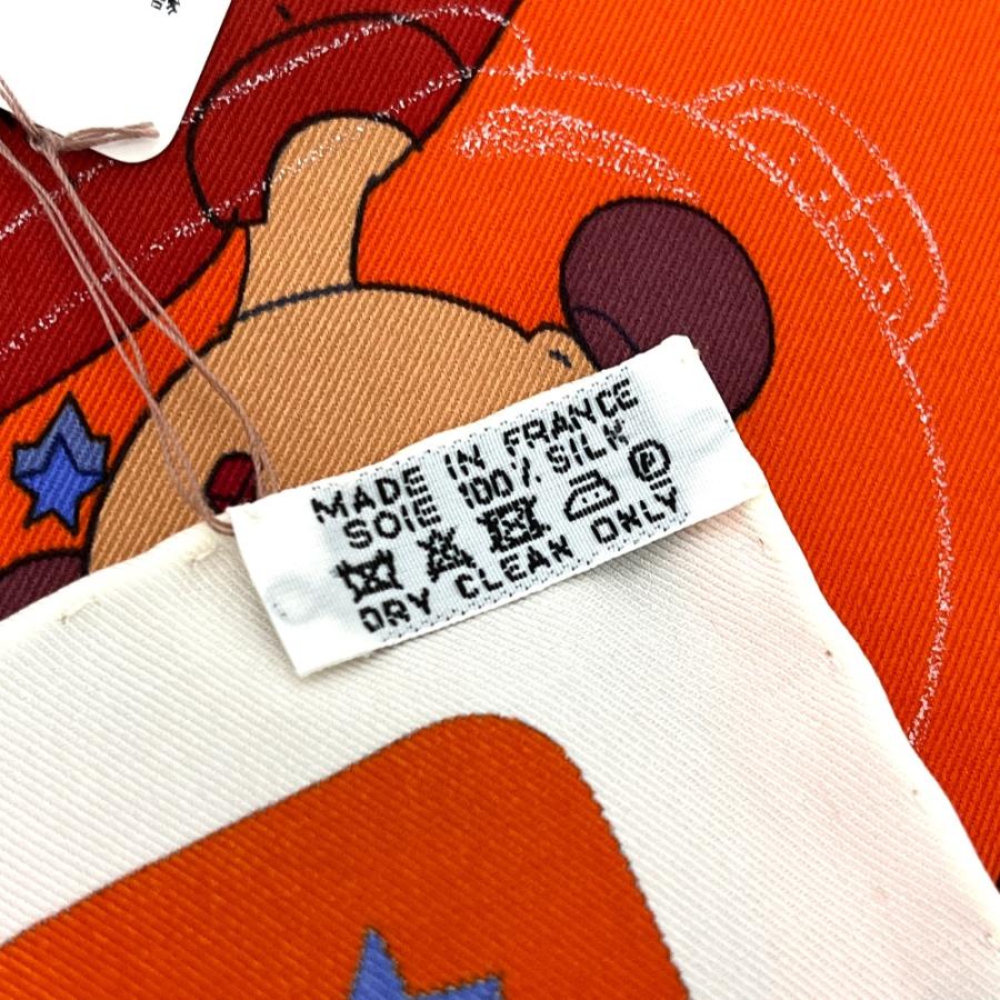 未使用 HERMES エルメス Un Week-End dans l'Espace 気ままな週末 カレ70 カレ70 スカーフ オレンジ レディース【中古】 | HERMES | 06