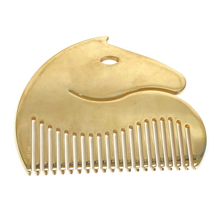 HERMES エルメス ホース 馬 シュバル ホースコーム 櫛 くし GP ゴールド レディース【中古】 22392150110