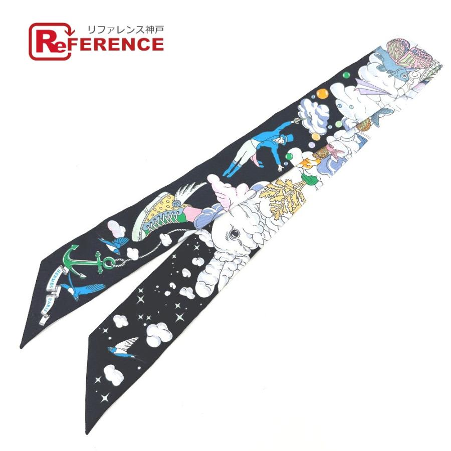 HERMES エルメス SUR MON NUAGE 私の雲 ツイリー スカーフ ブルー レディース【中古】新品同様 | HERMES