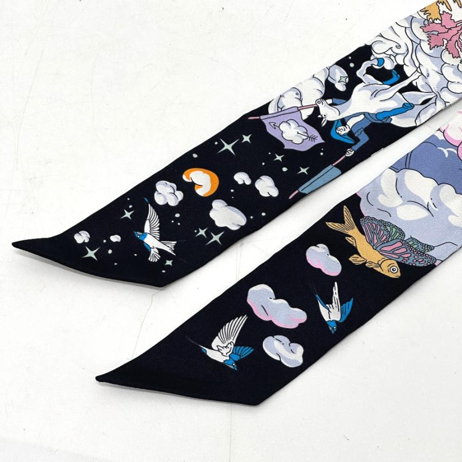 HERMES エルメス SUR MON NUAGE 私の雲 ツイリー スカーフ ブルー レディース【中古】新品同様 | HERMES | 05