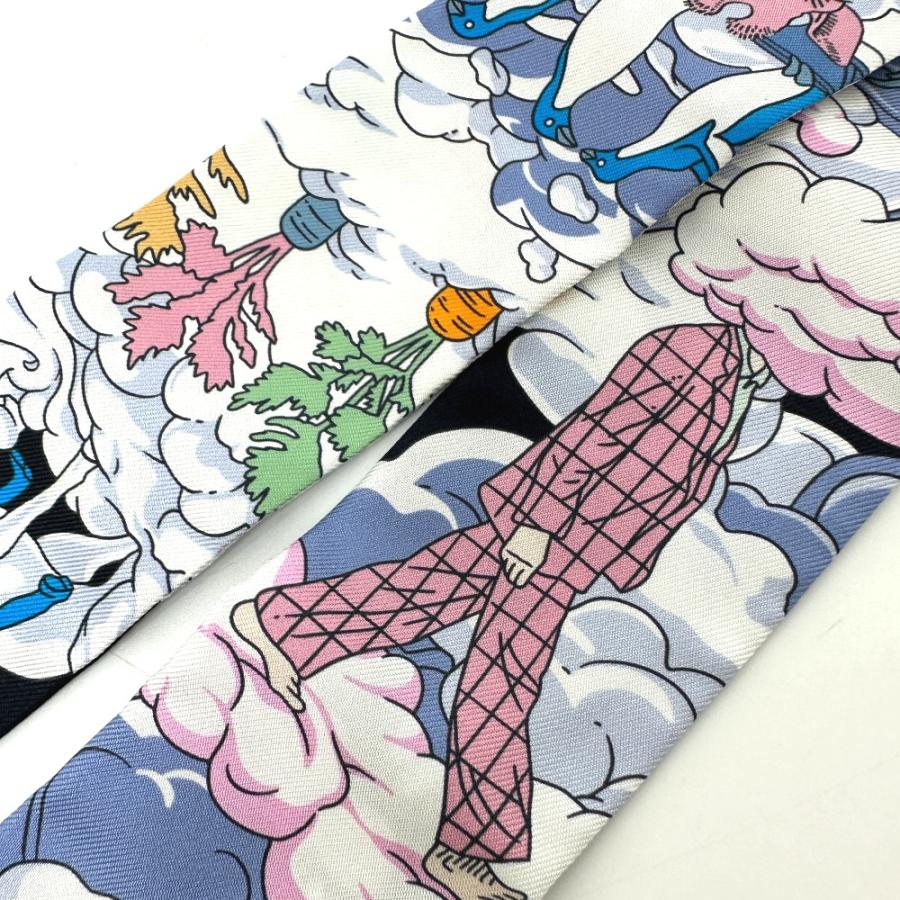 HERMES エルメス SUR MON NUAGE 私の雲 ツイリー スカーフ ブルー レディース【中古】新品同様 | HERMES | 06