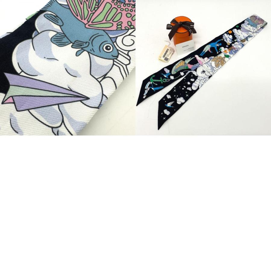 HERMES エルメス SUR MON NUAGE 私の雲 ツイリー スカーフ ブルー レディース【中古】新品同様 | HERMES | 09