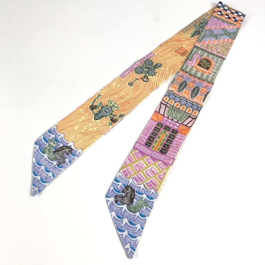 HERMES エルメス ツイリー ツィリー  バンドスカーフ スカーフ マルチカラー レディース【中古】 | HERMES | 02