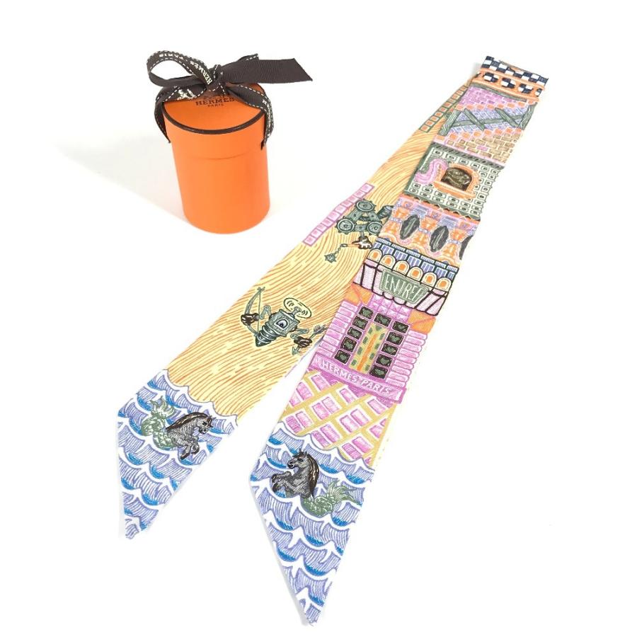 HERMES エルメス ツイリー ツィリー  バンドスカーフ スカーフ マルチカラー レディース【中古】 | HERMES | 07