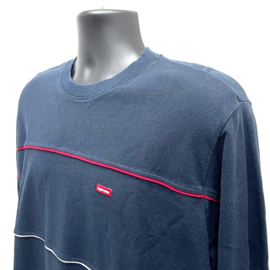 Supreme シュプリーム 17AW Multicolor Piping Pique Crewneck 長袖 