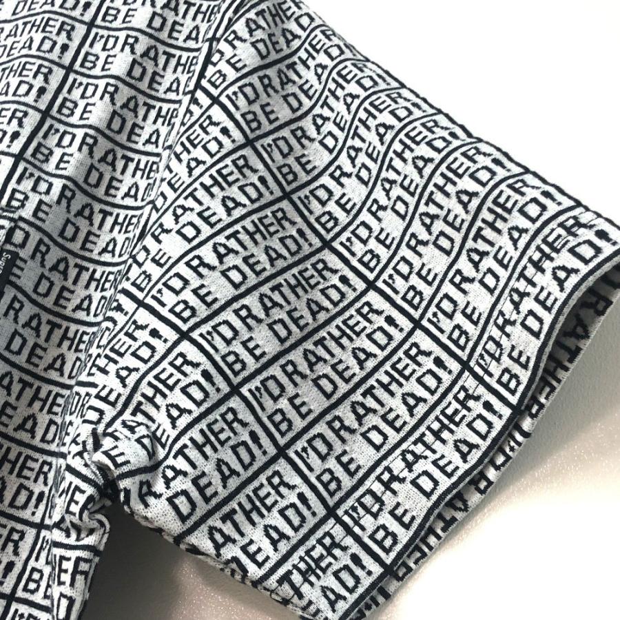 新品同様 Supreme シュプリーム 総柄 Rather Be Dead S/S Jacquard Top