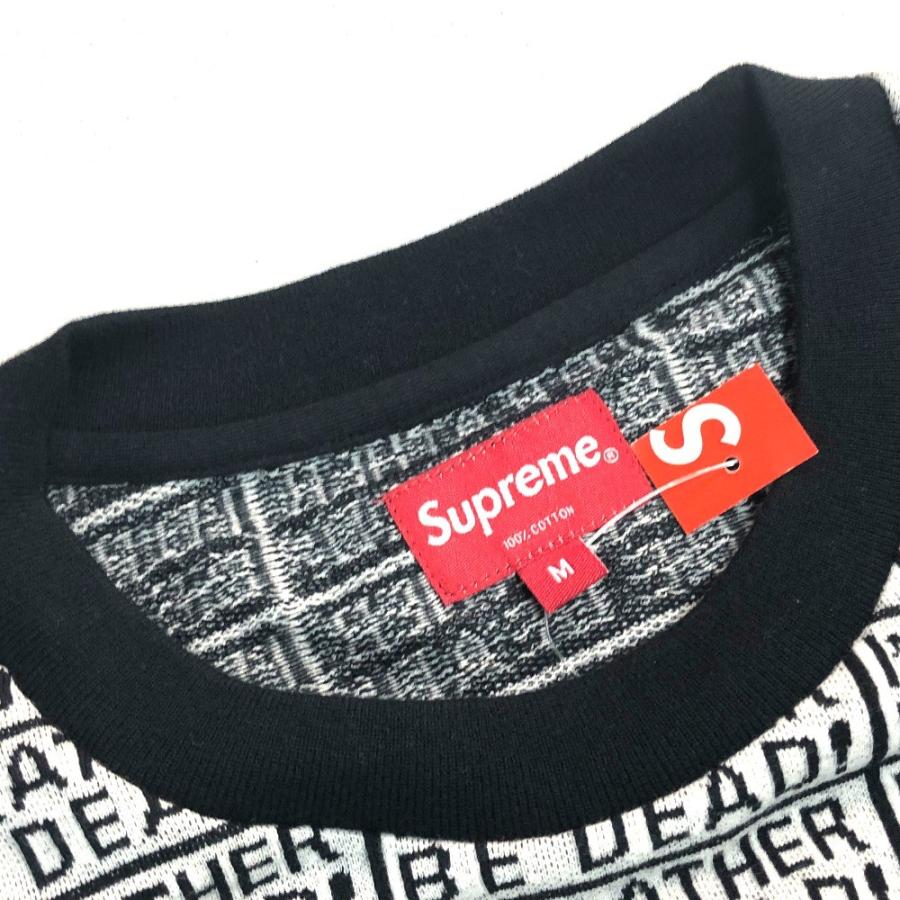 新品同様 Supreme シュプリーム 総柄 Rather Be Dead S/S Jacquard Top