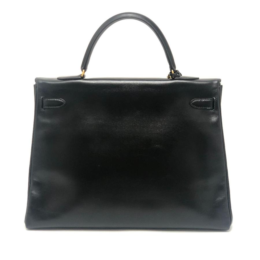 HERMES エルメス ケリー35 ケリー 35 内縫い カバン ゴールド金具 ハンドバッグ ブラック レディース【中古】の画像