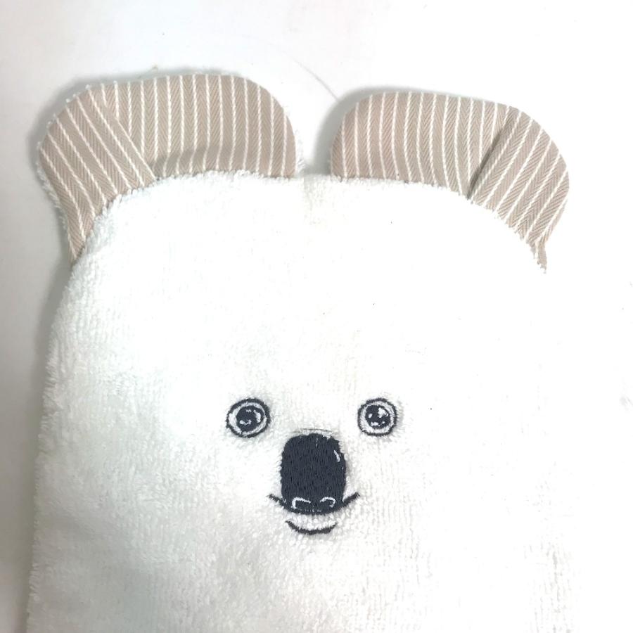 未使用 HERMES エルメス コアラ ウォッシュクロスパススルー ボディミトン ベビー BABY 赤ちゃん タオル ホワイト キッズ【中古】の画像