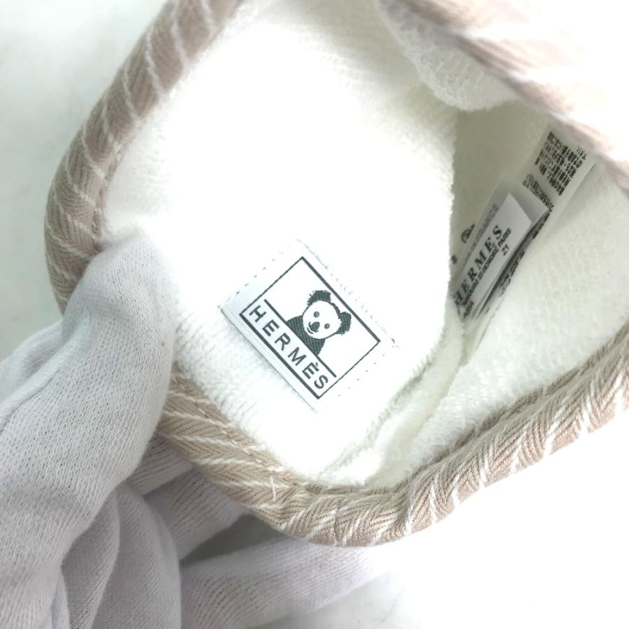 未使用 HERMES エルメス コアラ ウォッシュクロスパススルー ボディミトン ベビー BABY 赤ちゃん タオル ホワイト キッズ【中古】の画像