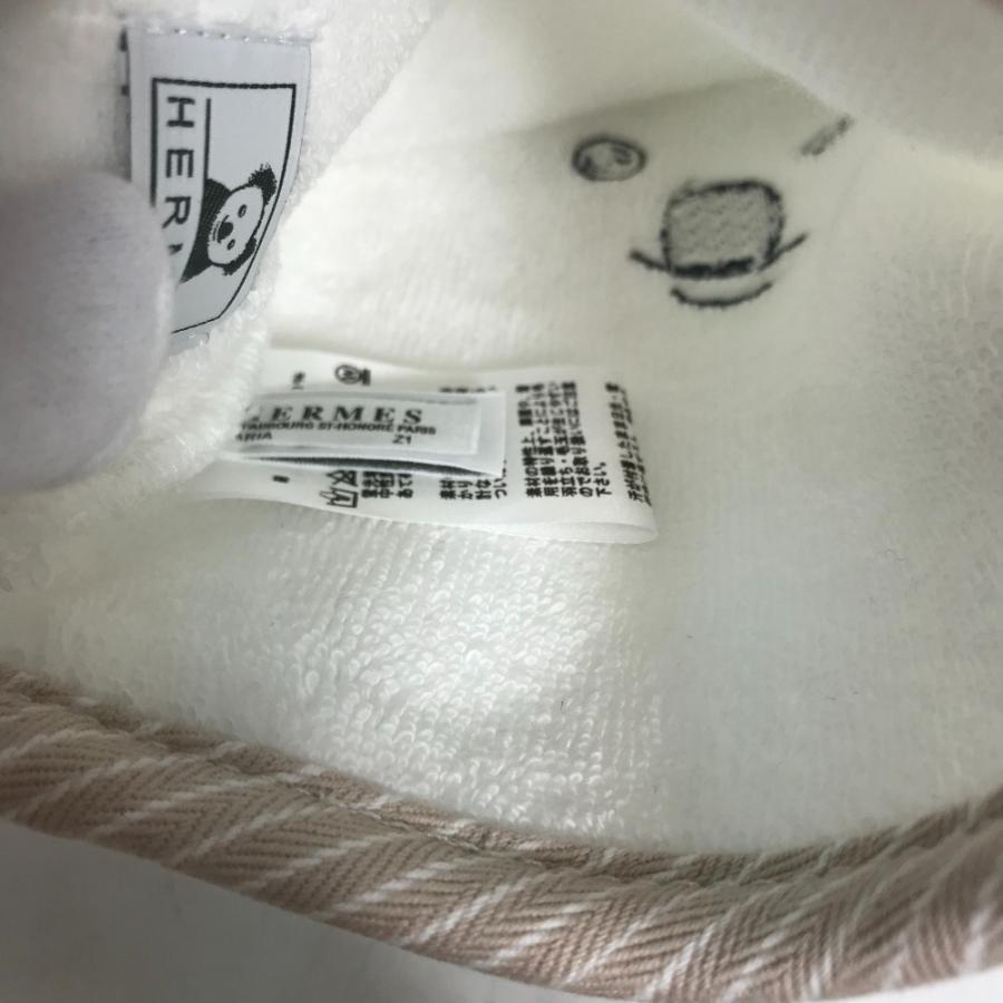 未使用 HERMES エルメス コアラ ウォッシュクロスパススルー ボディミトン ベビー BABY 赤ちゃん タオル ホワイト キッズ【中古】の画像