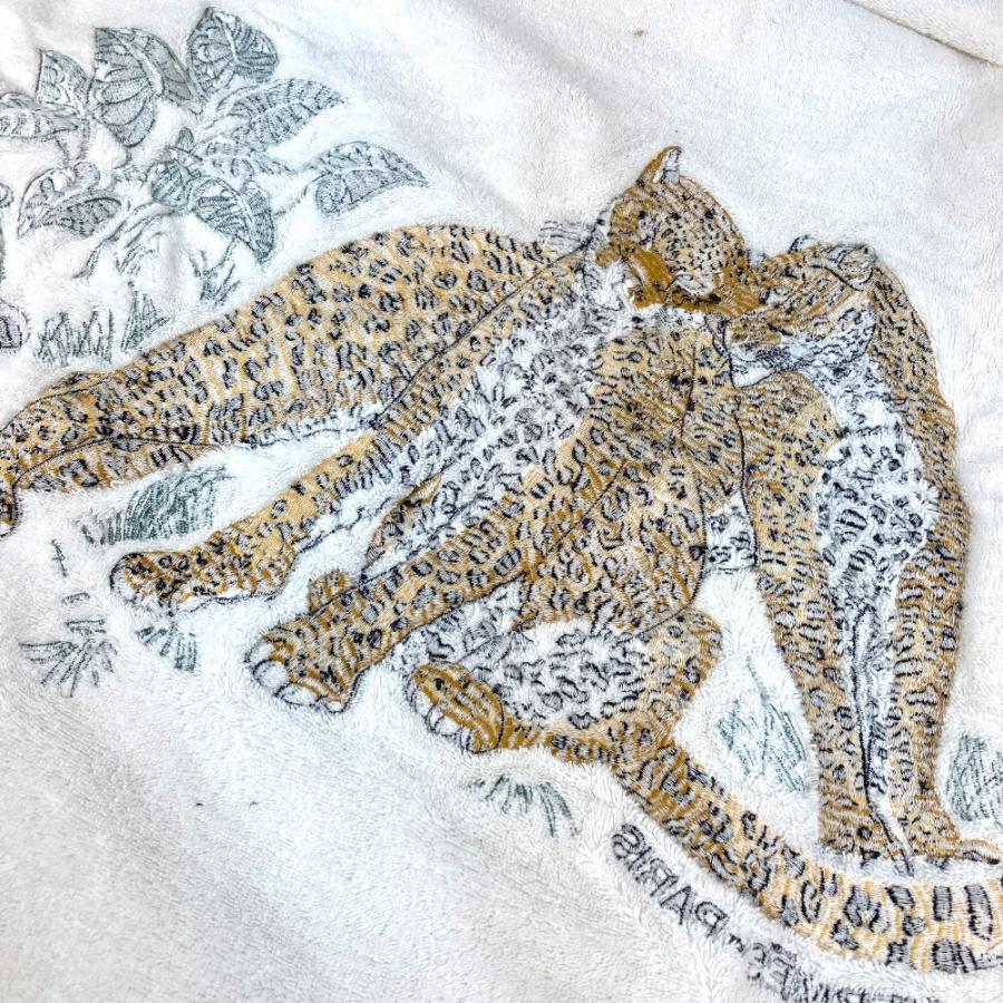 HERMES（エルメス） タイガー 虎 刺繍 ビーチ バスタオル インテリア