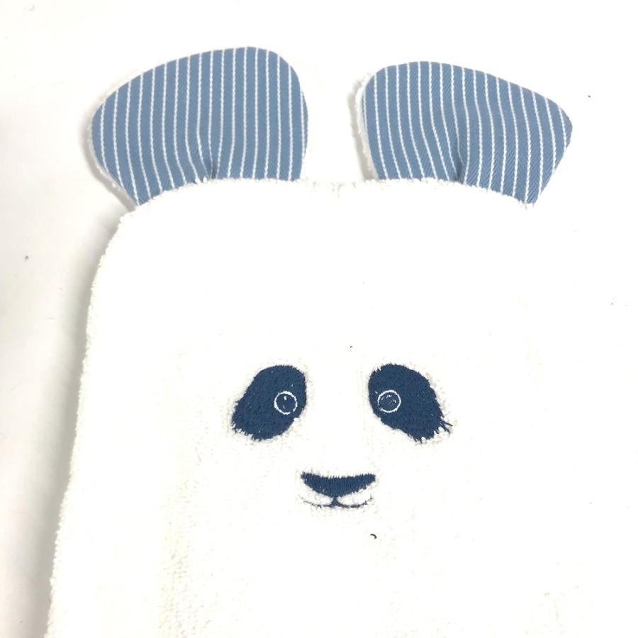エルメス HERMES ミトン パンダ ベビー BABY 赤ちゃん ウォッシュクロスパススルー ボディミトン タオル コットン ブルー 未使用 HERMES - エルメス HERMES ミトン パンダ ベビー BABY 赤ちゃん