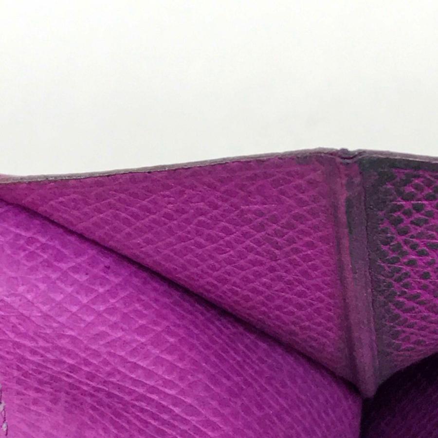 HREMES エルメス マチ付き長財布 ベアンスフレ □J刻 長財布 エプソン パープル シルバー金具 レディース | HERMES | 10