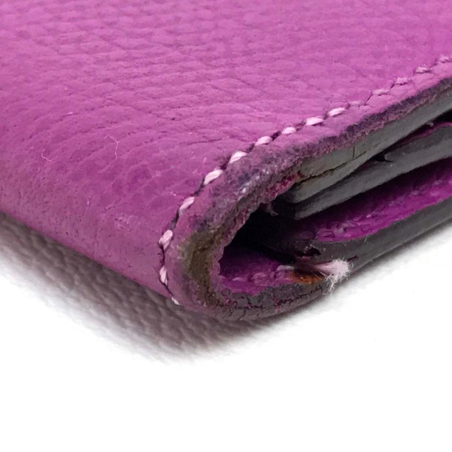 HREMES エルメス マチ付き長財布 ベアンスフレ □J刻 長財布 エプソン パープル シルバー金具 レディース | HERMES | 03