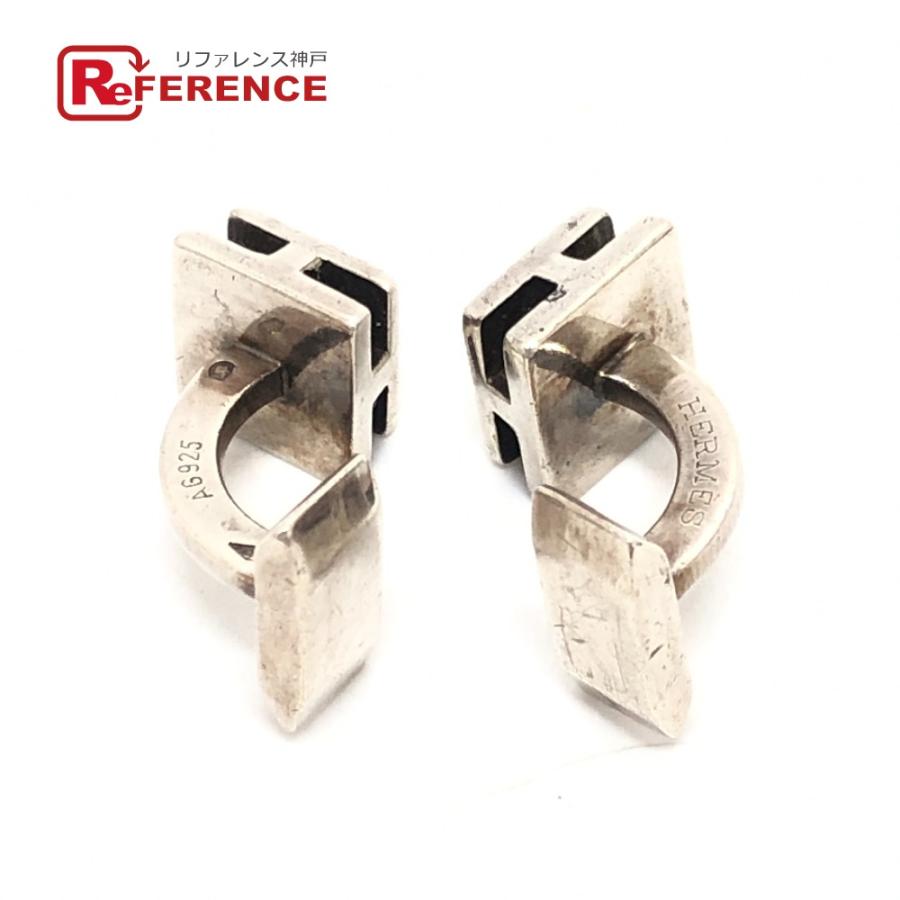 HERMES エルメス H スクエア カフス 小物 アクセサリー カフス シルバー レディース【中古】 | HERMES