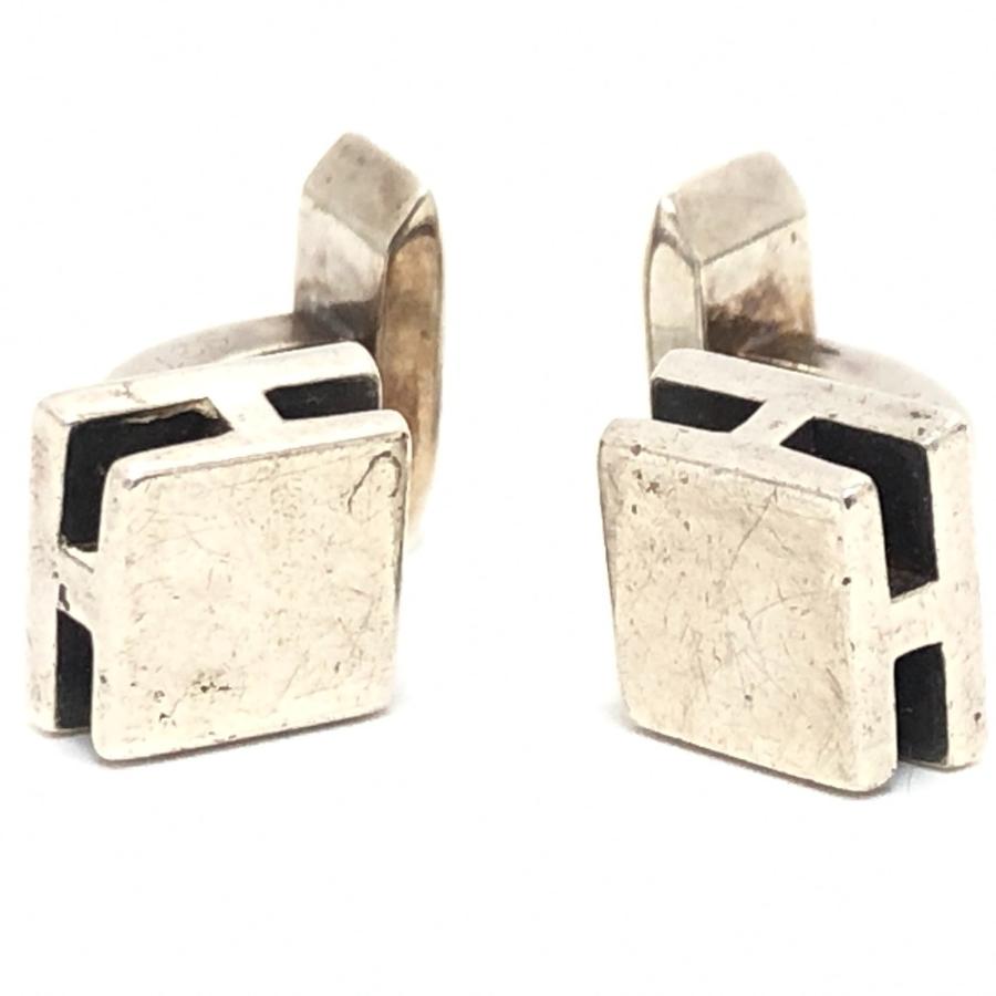 HERMES エルメス H スクエア カフス 小物 アクセサリー カフス シルバー レディース【中古】 | HERMES | 04