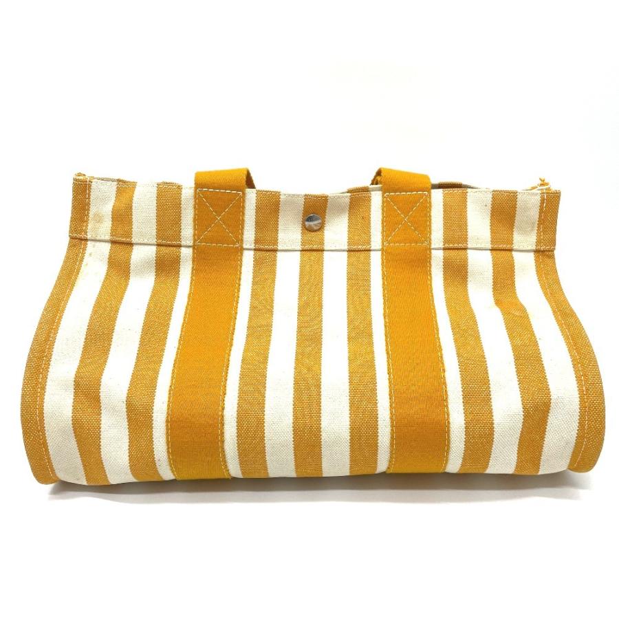 HERMES エルメス カンヌ ボーダー ポーチ付き ハンドバッグ トート  