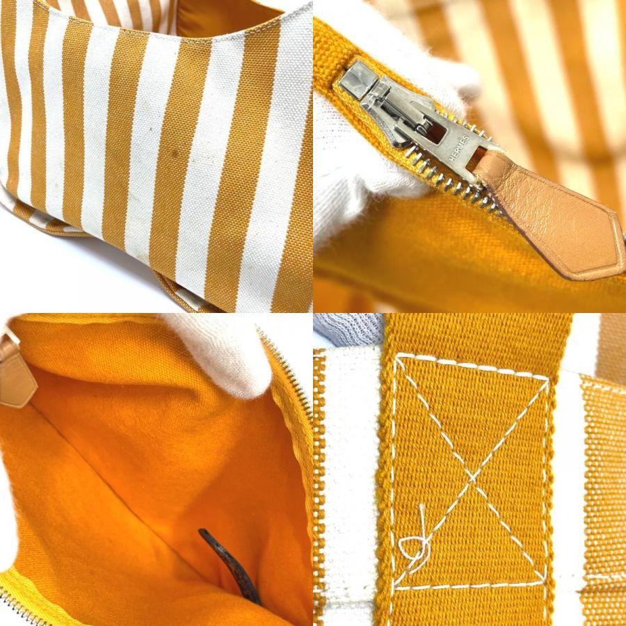 正規品！綺麗♪ HERMES エルメス トートバッグ カンヌ ボーダー 大容量 HERMES エルメス カンヌ ボーダー ポーチ付き ハンドバッグ