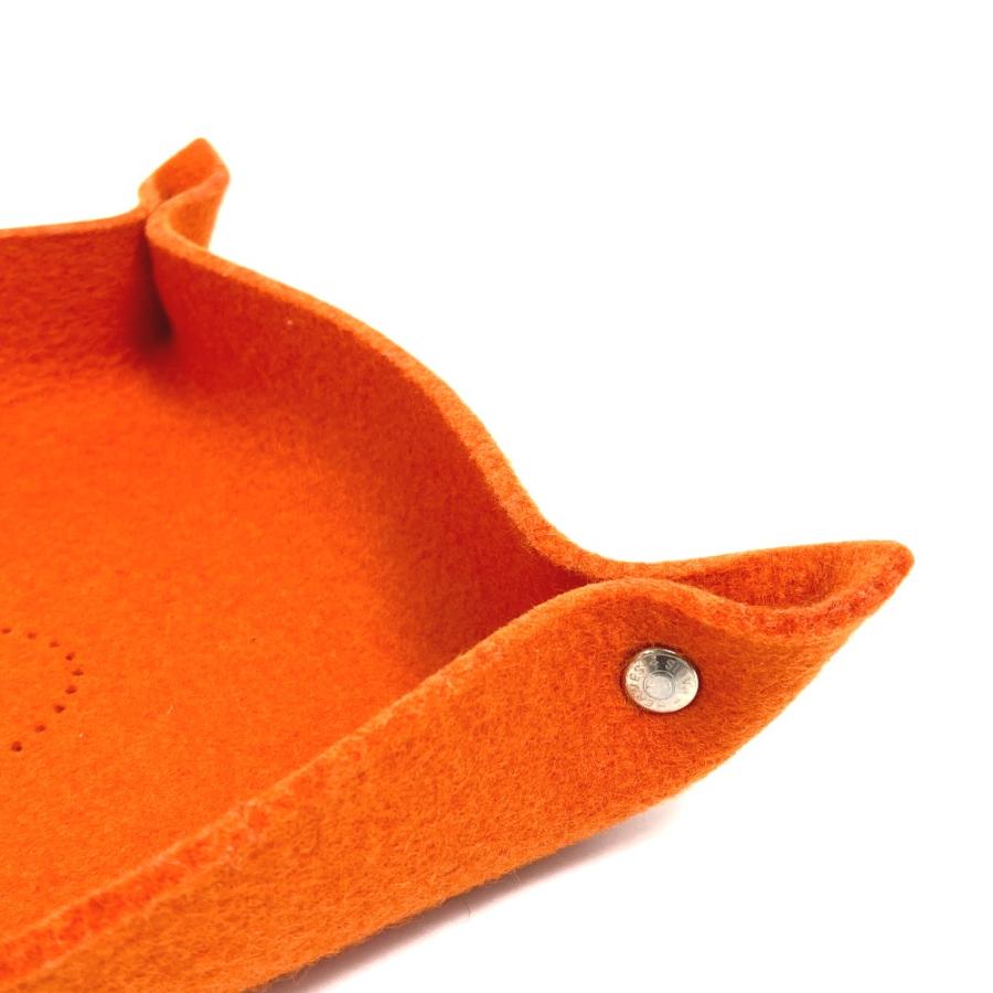 エルメス HERMES ヴィドポッシュ 小物入れ 小物入れ フェルト オレンジ