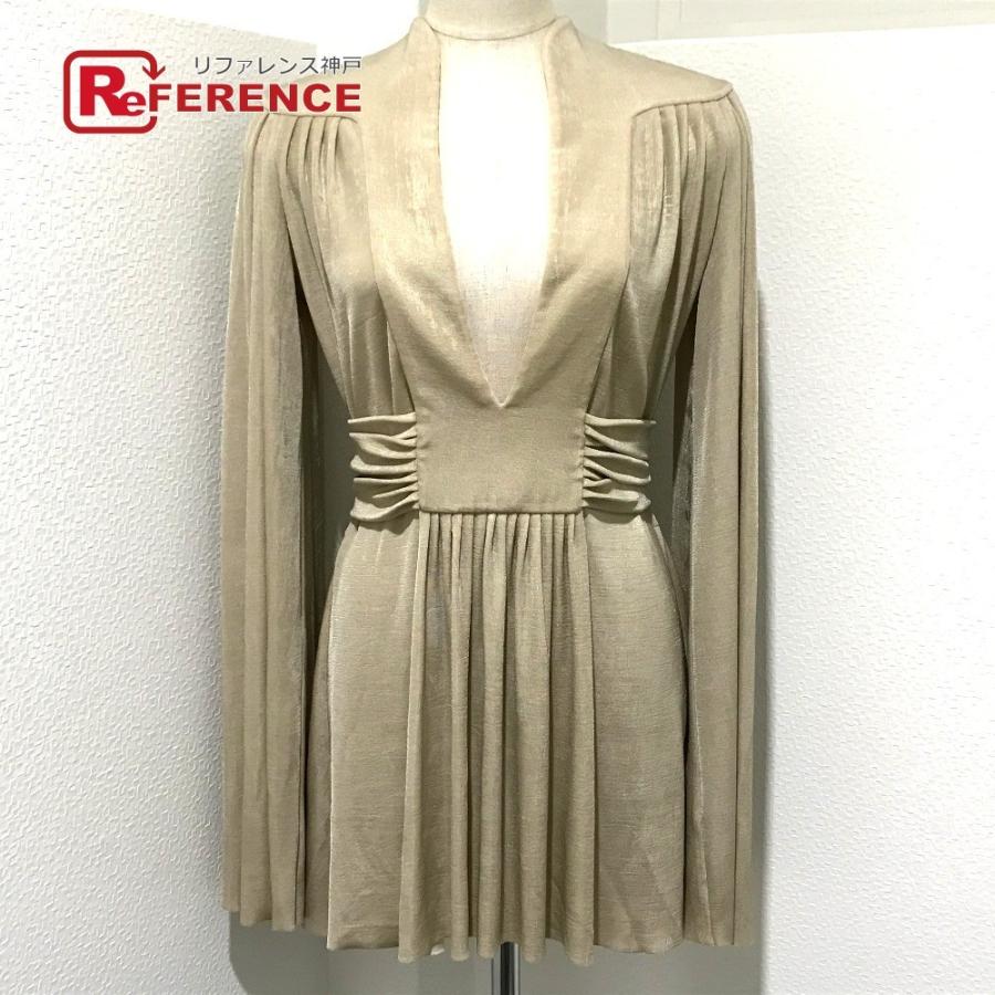 JASMINE DI MILO ジャスミンディミロ ミニ丈 長袖 ドレス アパレル ワンピース レディース ベージュ サイズ38 | 