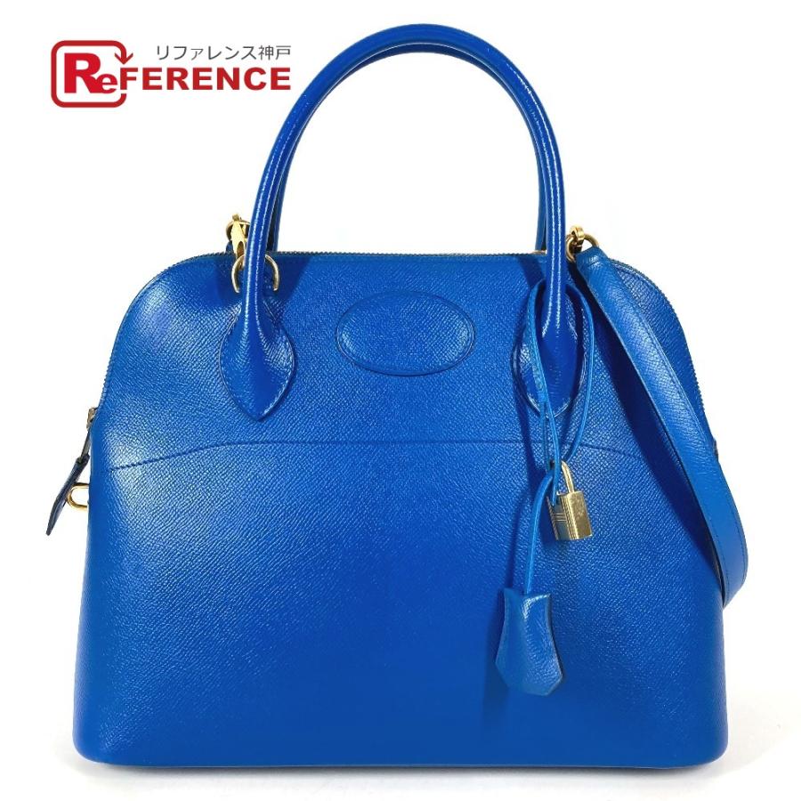 HERMES エルメス ボリード31 ボリード 31 2WAYバッグ ショルダーバッグ カバン トートバッグ ハンドバッグ ブルー レディース【中古】 | HERMES