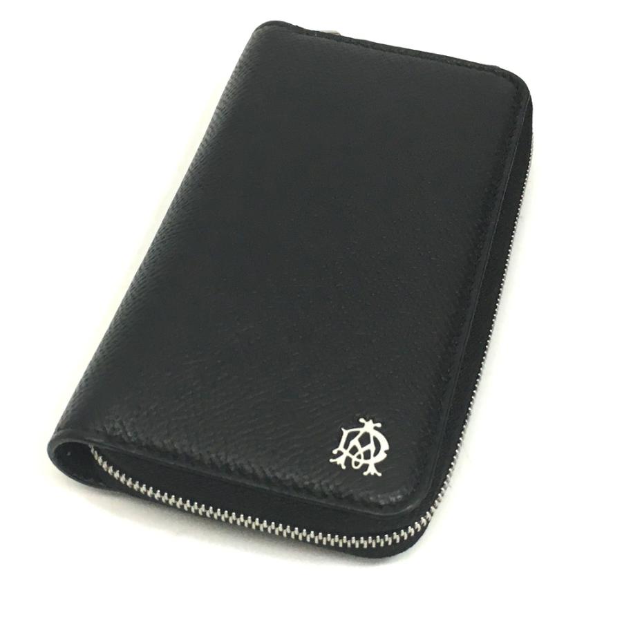 Dunhill ダンヒル ラウンドジップ 6連キーケース 革小物 小物 鍵 鍵入れ 6連 ワンポイント キーケース ブラック メンズ【中古】 | dunhill | 01