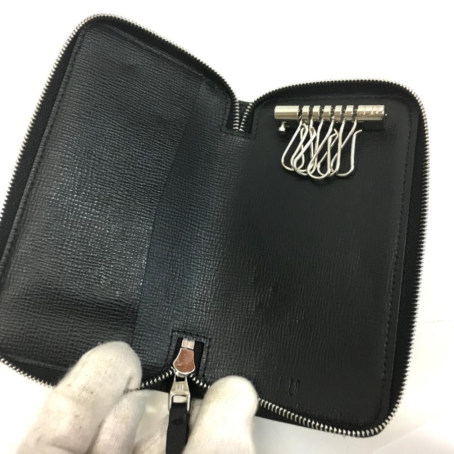 Dunhill ダンヒル ラウンドジップ 6連キーケース 革小物 小物 鍵 鍵入れ 6連 ワンポイント キーケース ブラック メンズ【中古】 | dunhill | 04