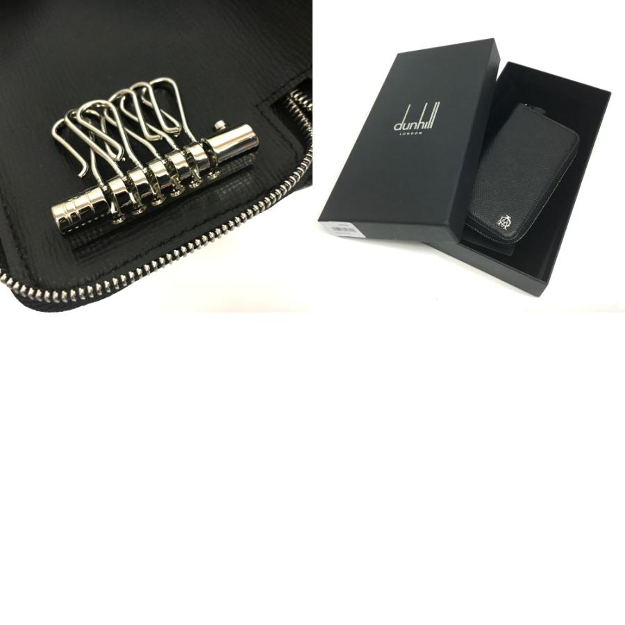 Dunhill ダンヒル ラウンドジップ 6連キーケース 革小物 小物 鍵 鍵入れ 6連 ワンポイント キーケース ブラック メンズ【中古】 | dunhill | 08
