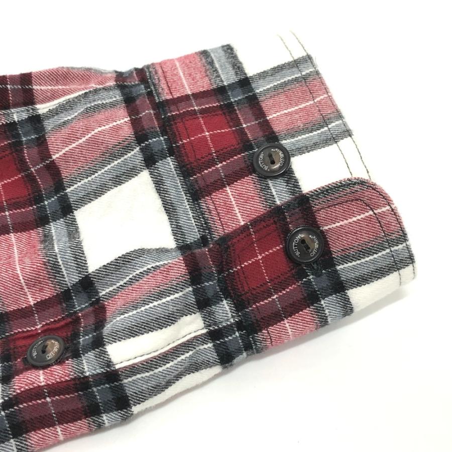 OFF-WHITE オフホワイト スプレー チェック柄 長袖シャツ レッド