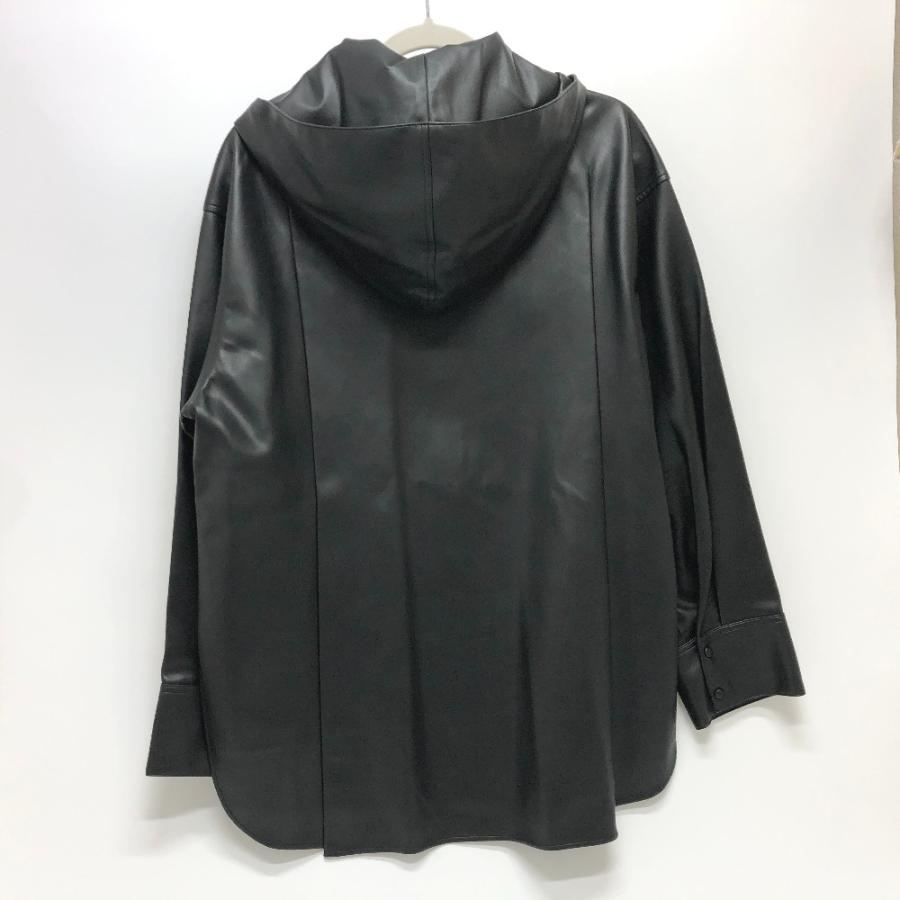 美品 IRENE アイレネ 22A83006 Faux Leather Hoodie Shirt アウター 