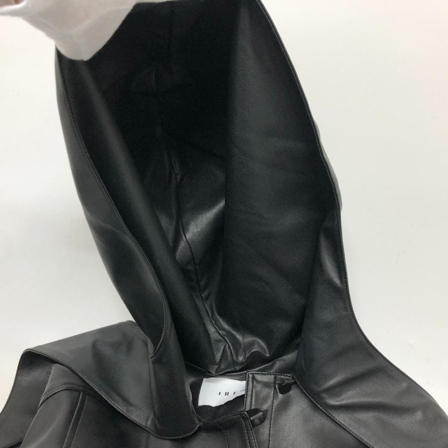 美品 IRENE アイレネ 22A83006 Faux Leather Hoodie Shirt アウター 